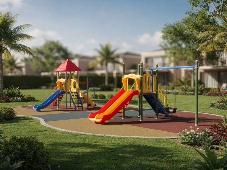 Outdoor kids play area (illustrative)