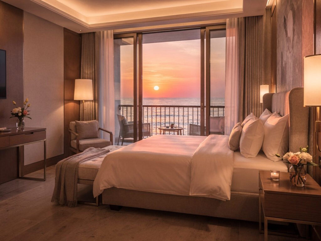Suite with a sea-view balcony (illustrative)